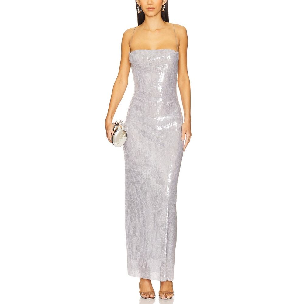 Bec + Bridge Sequined Lilac Aishya Maxi Dress Size 4
